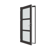 Outward opening glazed door